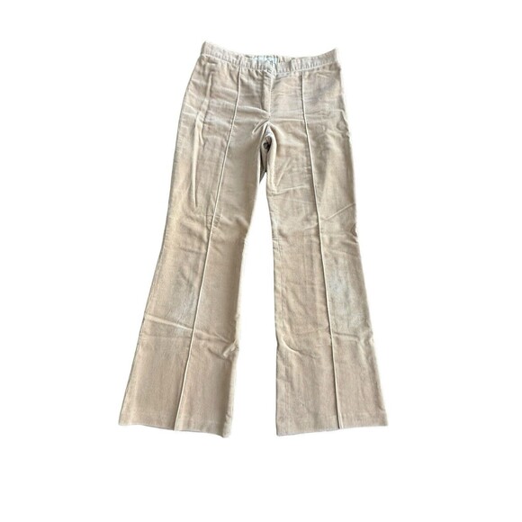 CHLOE Corduroy Khaki Tan Front Seam Wide Leg Size 6 Approx Flare Pocket #L2-20 - Picture 3 of 12